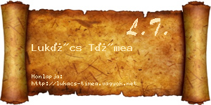 Lukács Tímea névjegykártya